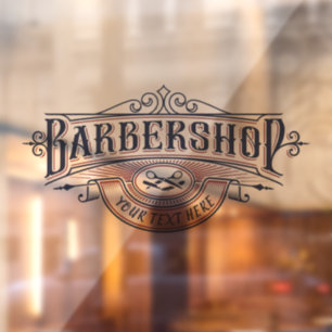 Autocollant Pour Fenêtre Personnaliser l'entreprise de salon de coiffure vi