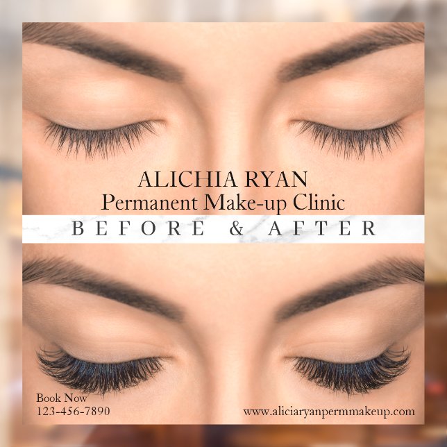 Autocollant Pour Fenêtre Personnaliser les extensions de cils Perm Make up  (Feuille 2)