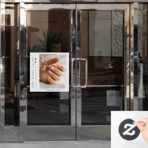 Autocollant Pour Fenêtre Personnaliser les ongles, la pédicure et les cils
