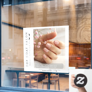 Autocollant Pour Fenêtre Personnaliser les ongles, pédicure et cils Promoti