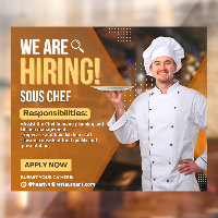 Personnaliser Maintenant Embauche Sous-Chef Restau