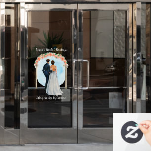 Autocollant Pour Fenêtre Personnaliser Mariage habillage Boutique nuptiale 