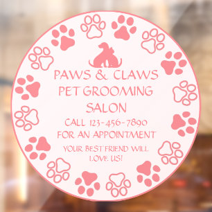 Autocollant Pour Fenêtre Personnaliser pattes pattes pattes pattes Pet Groo
