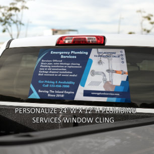 Autocollant Pour Fenêtre Personnaliser Plumber Services Entrepreneur Van