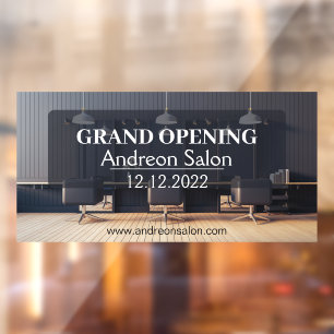 Autocollant Pour Fenêtre Personnaliser Salon de coiffure Ouverture Grand Pu