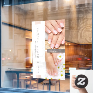 Autocollant Pour Fenêtre Personnaliser Salon de Manucure Pédicure Ongles Gr