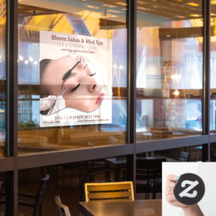 Autocollant Pour Fenêtre Personnaliser Salon Med Spa Micropigmentation Maqu