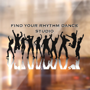 Autocollant Pour Fenêtre Personnaliser Studio de Danse Personnes Dançant De