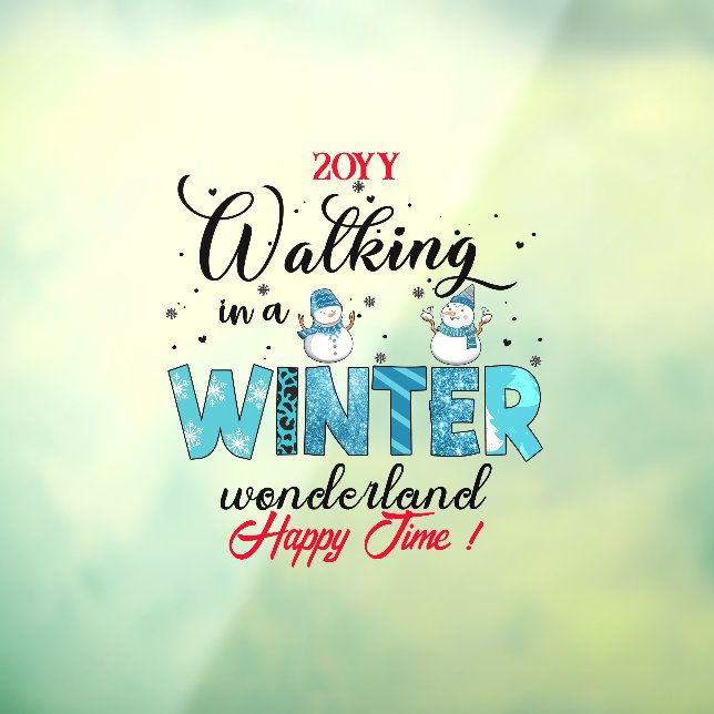 Autocollant Pour Fenêtre Personnaliser Winter Wonderland (Feuille 3)