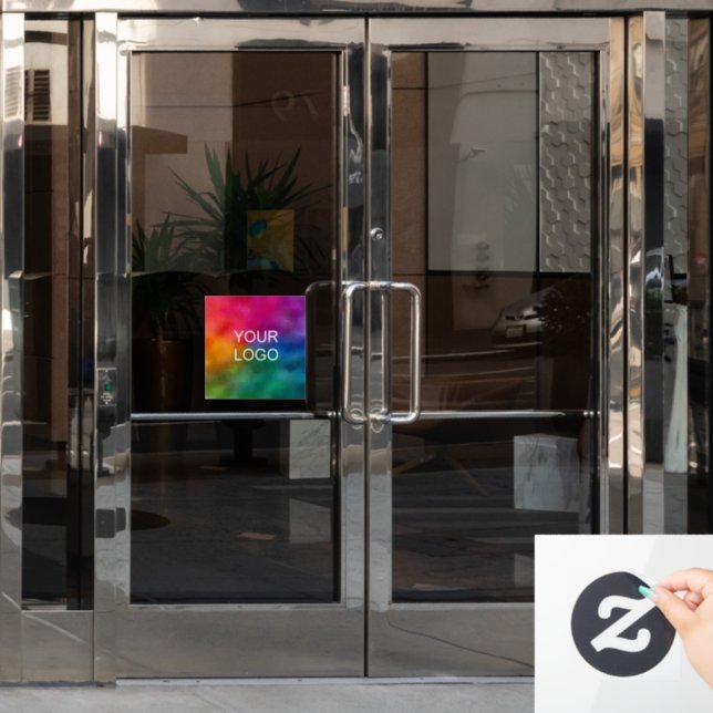 Autocollant Pour Fenêtre Personnalisez votre entreprise Logo ici Moderne (Porte de bureau)