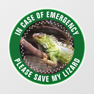 Autocollant Pour Fenêtre Pet Safety Alert Custom Reptile First Responder