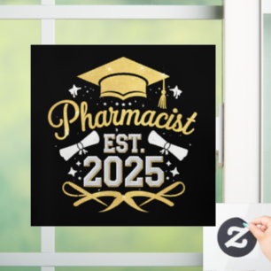 Autocollant Pour Fenêtre Pharmacien Diplômé de Pharmacie 2025