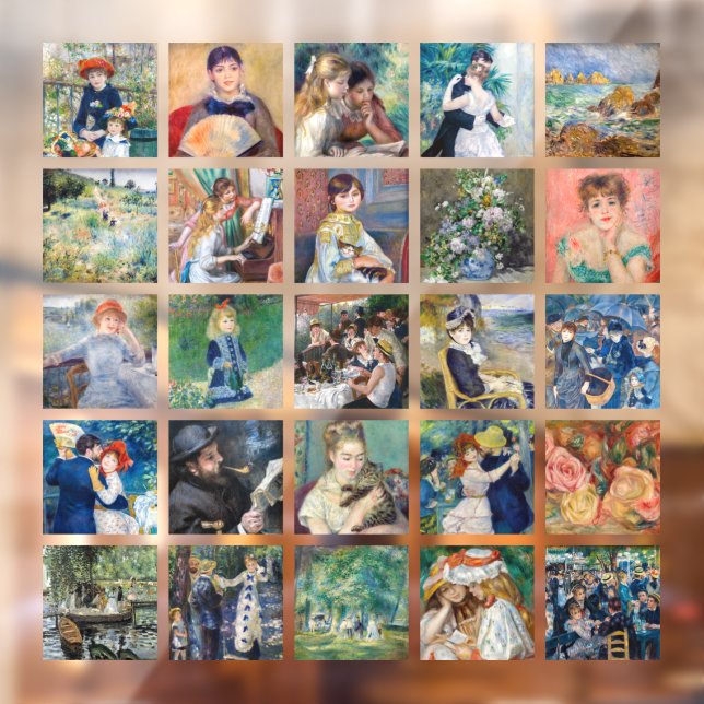 Autocollant Pour Fenêtre Pierre-Auguste Renoir - Chefs-d'oeuvre Grille Coll (Feuille 2)