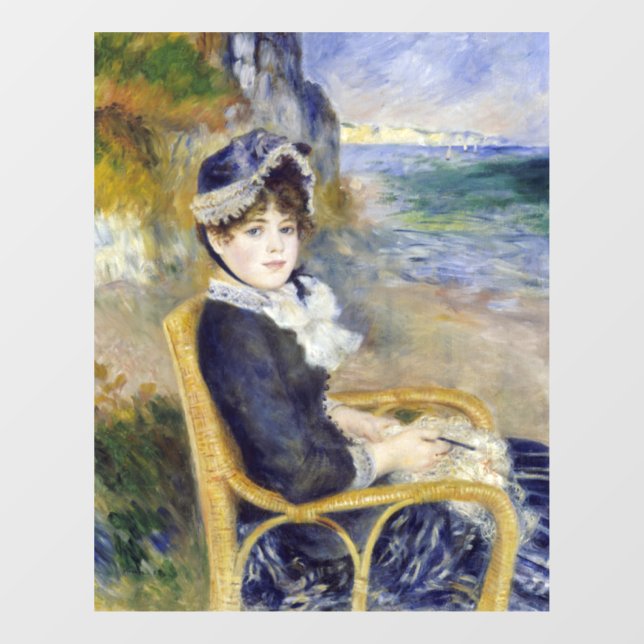 Autocollant Pour Fenêtre Pierre-Auguste Renoir - En bord de mer (Feuille)