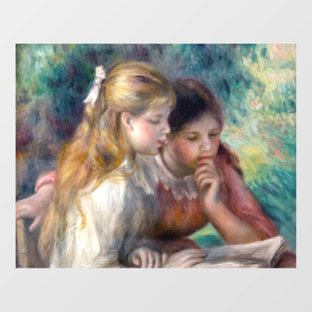 Autocollant Pour Fenêtre Pierre-Auguste Renoir - Lecture (Feuille)