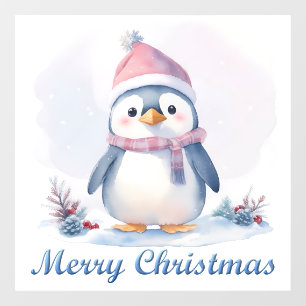 Autocollant Pour Fenêtre Pingouin Joyeux Noël Clouer la fenêtre