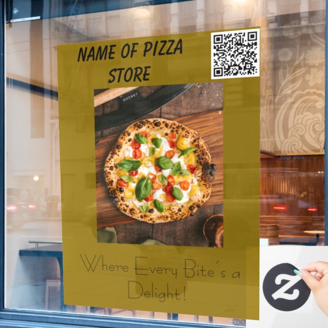 Autocollant Pour Fenêtre Pizza Restaurant Clouage de fenêtre (Fenêtre de café)