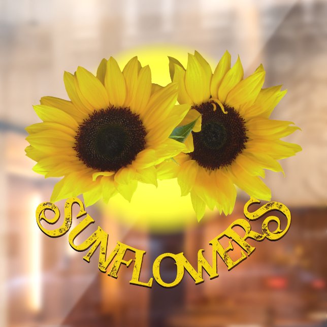 Autocollant Pour Fenêtre Plafond de tournesol Customisé (Feuille 2)