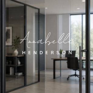 Autocollant pour fenêtre Plaque nominative perso