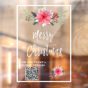Autocollant Pour Fenêtre *~* Poinsettia promotionnelle AP20 Noël