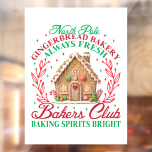 Autocollant Pour Fenêtre Pôle Nord Gingerbread boulangerie