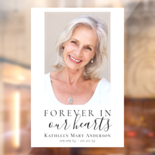 Autocollant Pour Fenêtre Pour toujours dans nos coeurs Photo Affiche de bie