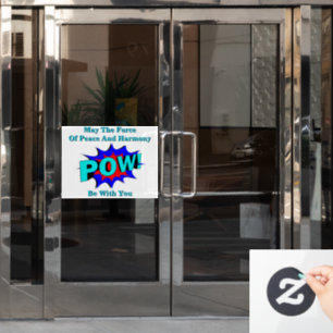 Autocollant Pour Fenêtre POW ! Clôture De Fenêtre Paix Et Harmonie