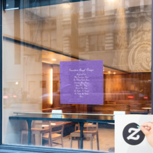 Autocollant Pour Fenêtre Prière de l'ange gardien Violet