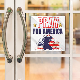 Autocollant Pour Fenêtre Priez pour l'Amérique