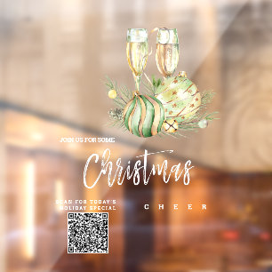 Autocollant Pour Fenêtre *~* Promotionnel AP20 Noël Cheer QR