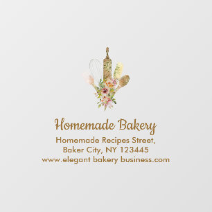 Autocollant Pour Fenêtre Propriétaire de pâtisserie de boulangerie chef cui
