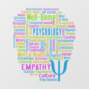 Autocollant Pour Fenêtre PSYCHOLOGIE Word Cloud