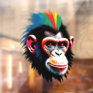 Autocollant Pour Fenêtre Punk Chimp