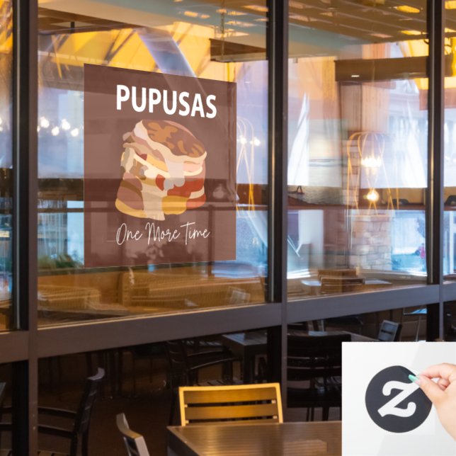 Autocollant Pour Fenêtre Pupusas El Salvador Pain Pupusas Restaurant (Fenêtre du restaurant)