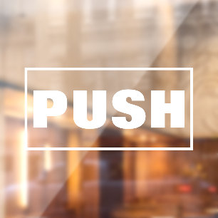 Autocollant Pour Fenêtre Push Door Sign,