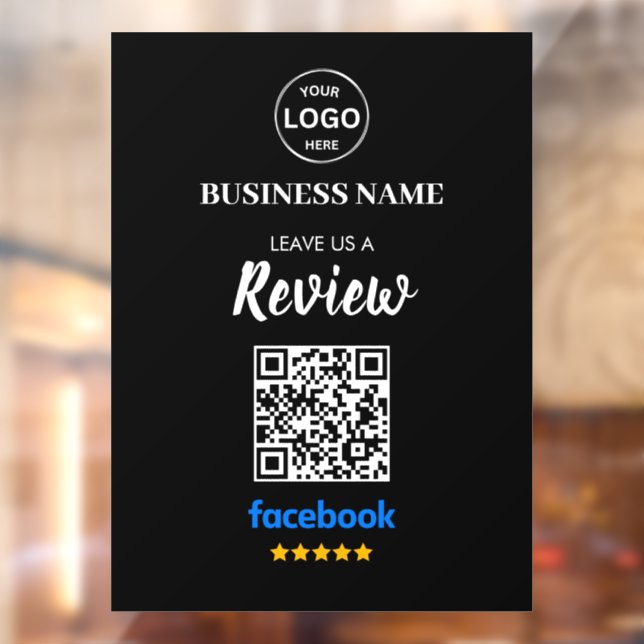 Autocollant Pour Fenêtre Qr Code Facebook Commentaires Examen des entrepris (Feuille 2)
