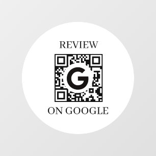 Autocollant Pour Fenêtre QR personnalisé Affichage des avis Google pour l