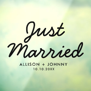 Autocollant Pour Fenêtre Réception Mariée Moderne Réception auto