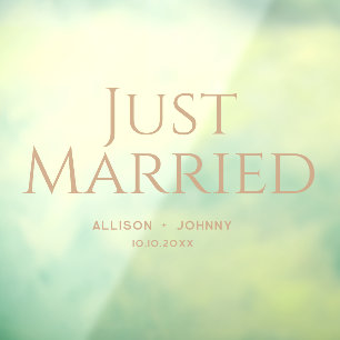 Autocollant Pour Fenêtre Réception Mariée Moderne Réception auto