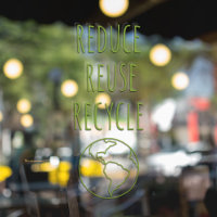 Réduire Réutiliser Recycler Terre Éco Enseigne de 