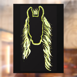 Autocollant Pour Fenêtre Réflexions ensoleillées d'un cheval