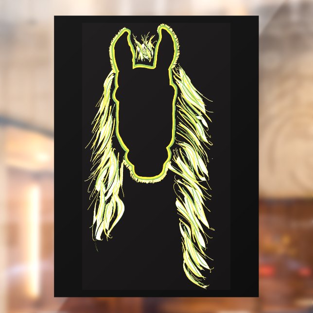 Autocollant Pour Fenêtre Réflexions ensoleillées d'un cheval (Feuille 2)