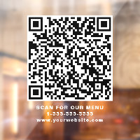 Restaurant Café QR Code Blanc