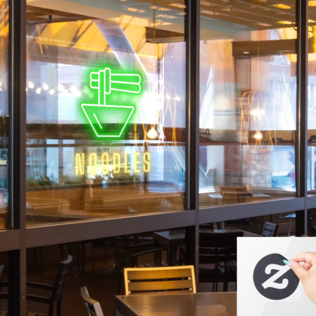 Autocollant Pour Fenêtre Restaurant chinois Nouilles Neon (Fenêtre du restaurant)