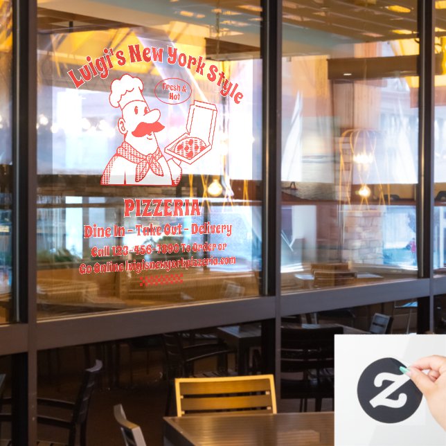 Autocollant Pour Fenêtre Restaurant Pizza Personnaliser devant (Fenêtre du restaurant)
