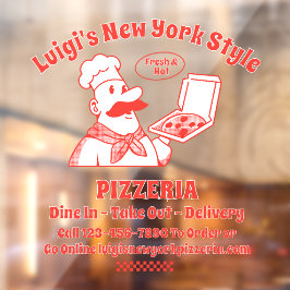 Autocollant Pour Fenêtre Restaurant Pizza Personnaliser devant