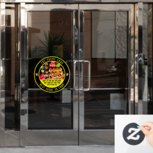 Autocollant Pour Fenêtre Restaurant Sushi Personnaliser Porte d'entrée