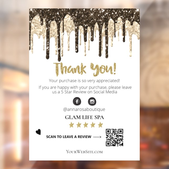 AUTOCOLLANT POUR FENÊTRE *~* REVIEW QR AP8 GLAM DRIPS. MERCI (Feuille 2)