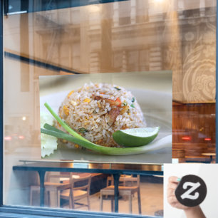 Autocollant Pour Fenêtre Riz cantonais Cuisine thaïlandaise Cuisine thaï No
