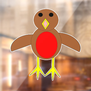 Autocollant Pour Fenêtre Robin de Noël